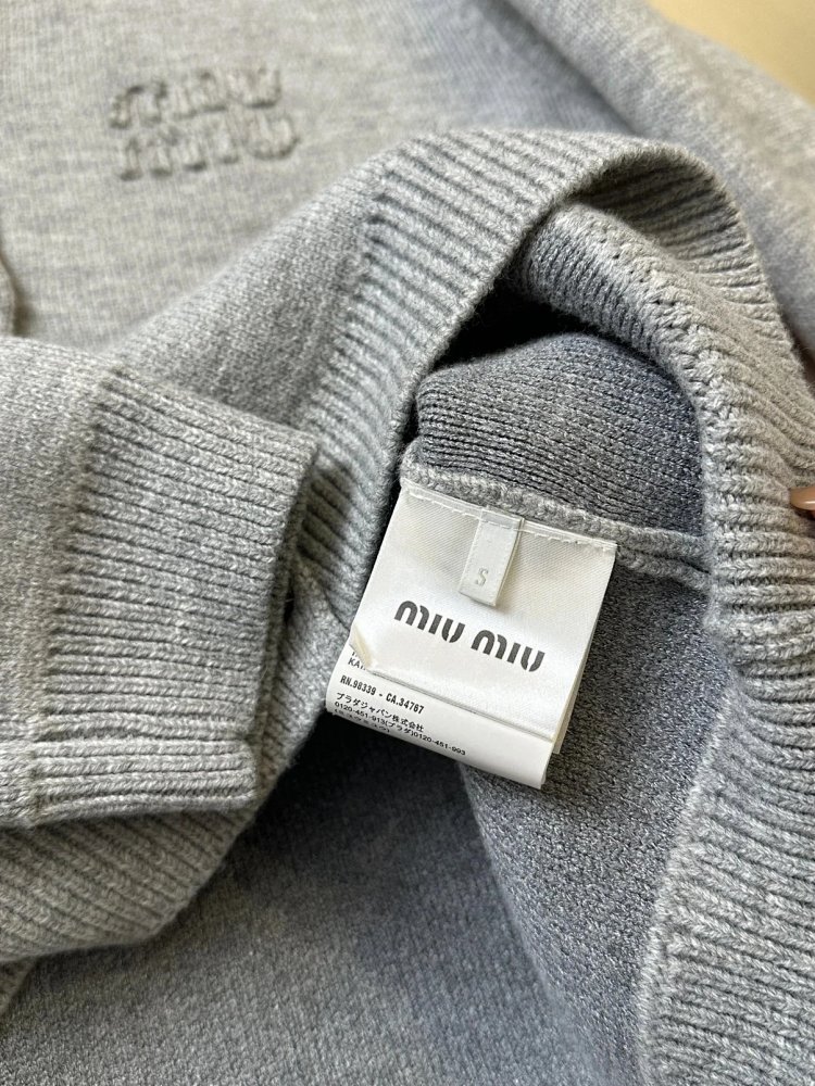 Miumiu Knitted Cardigan Trendy Sweater