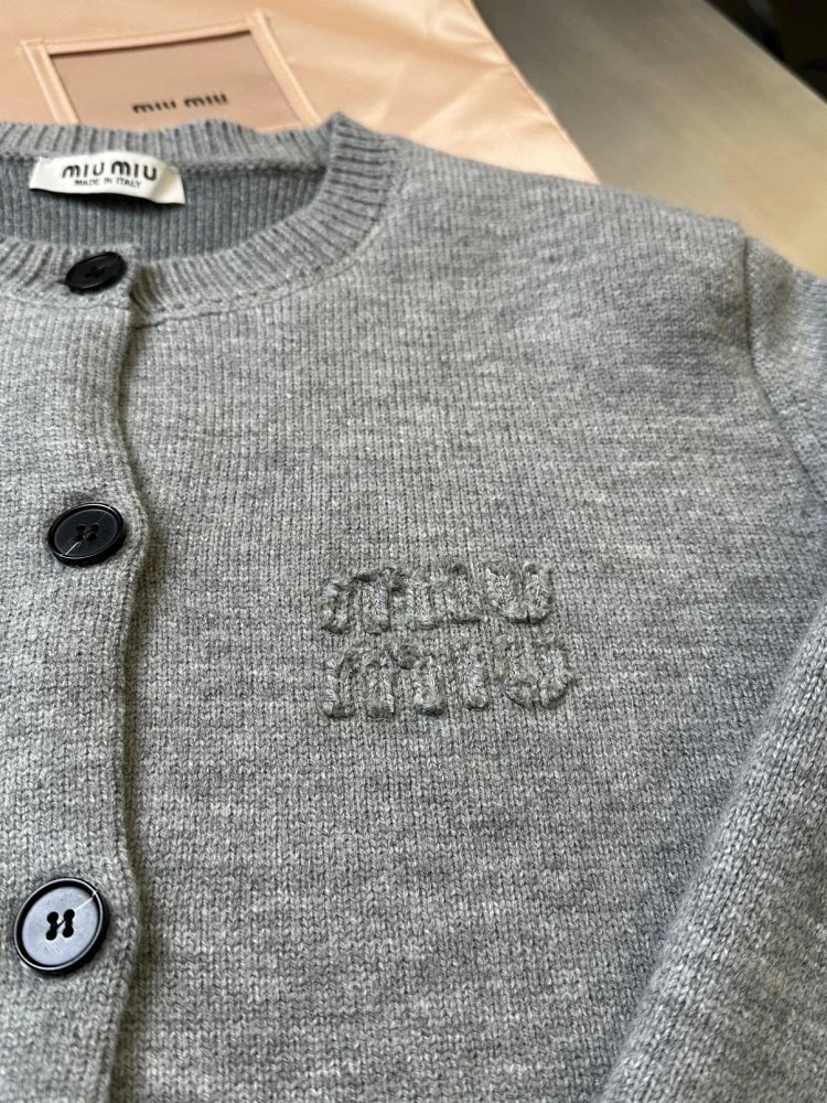 Miumiu Knitted Cardigan Trendy Sweater