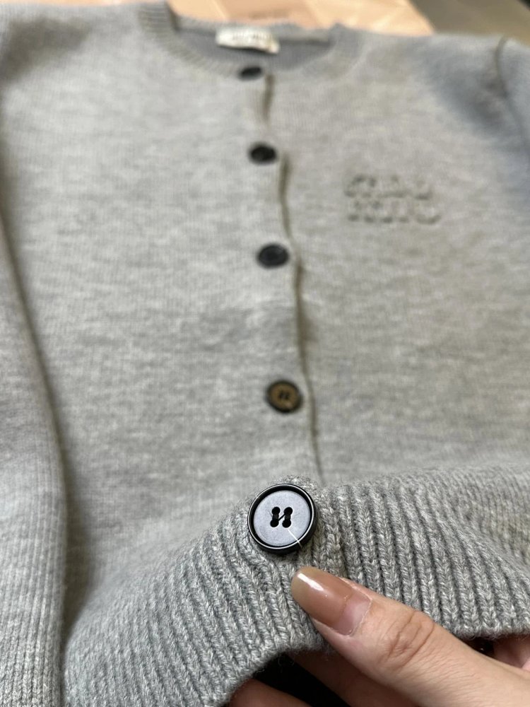 Miumiu Knitted Cardigan Trendy Sweater