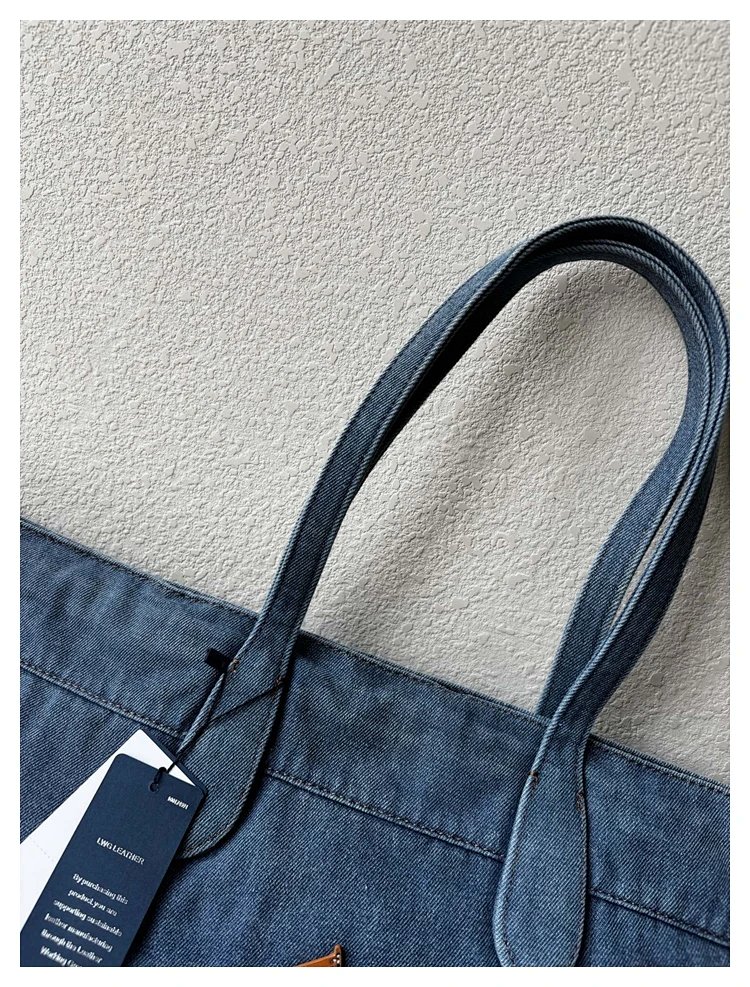 Ralph Lauren  Washed denim blue tote bag