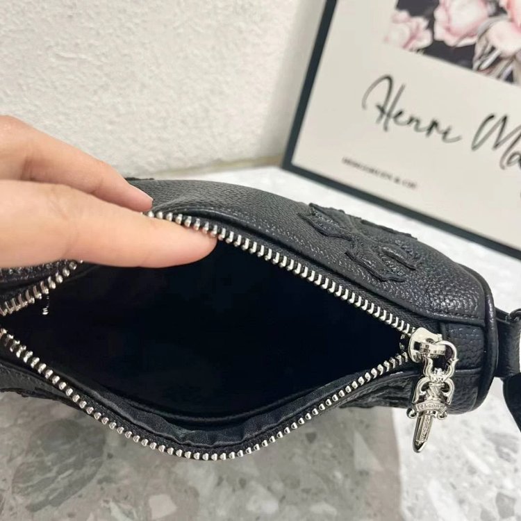 Chrome Hearts  Retro high-end lychee patterned shoulder bag