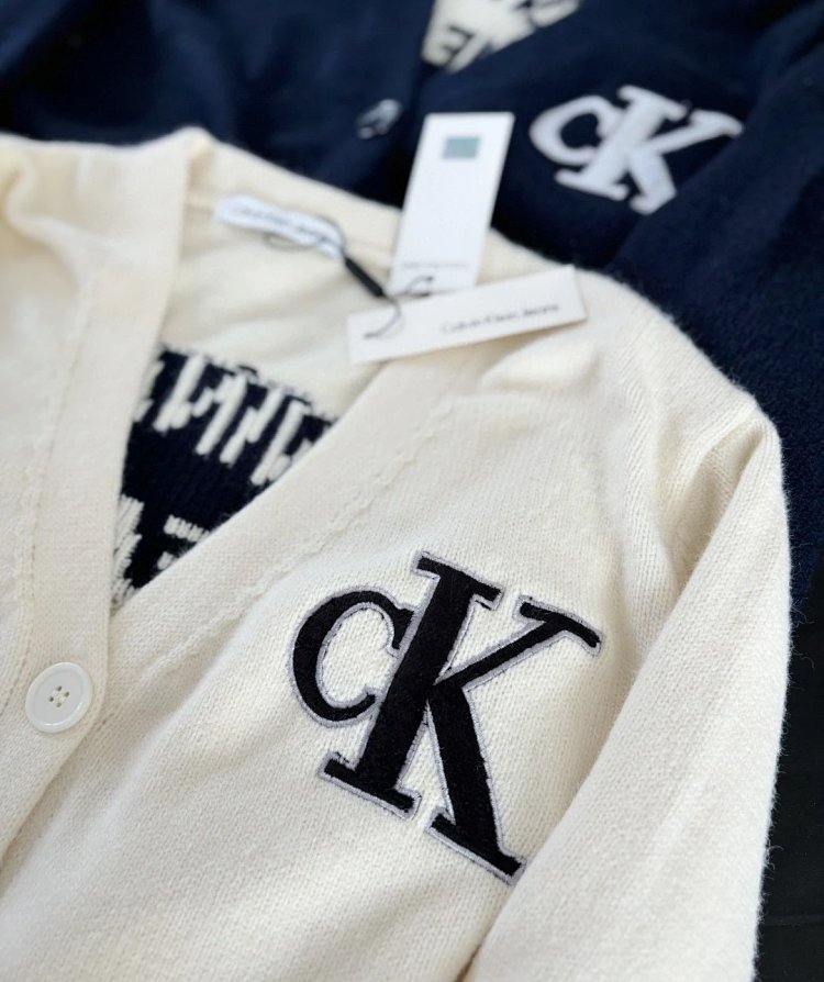 CK cardigan knitted sweater versatile sweater