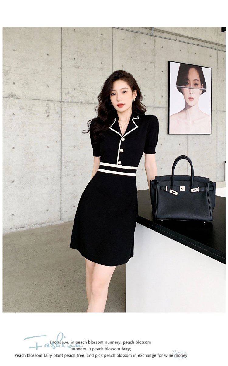 skirt  Summer Ice Silk Knitted French Dress
