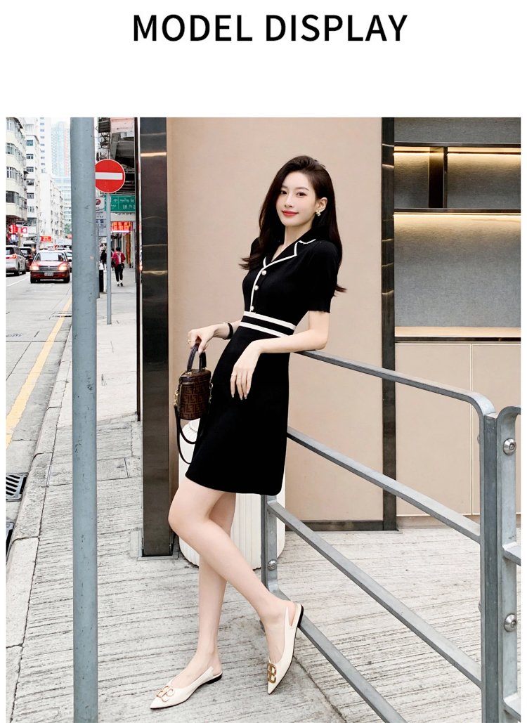 skirt  Summer Ice Silk Knitted French Dress