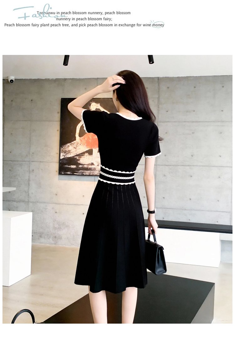 skirt Summer new French Hepburn style small black dress
