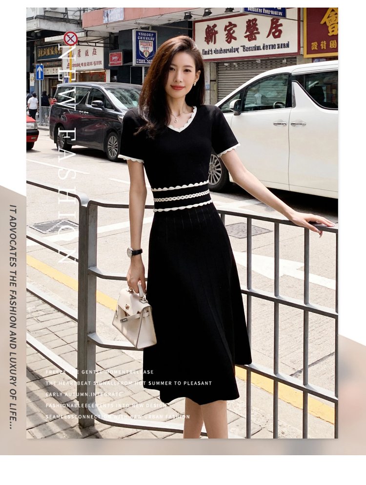 skirt Summer new French Hepburn style small black dress