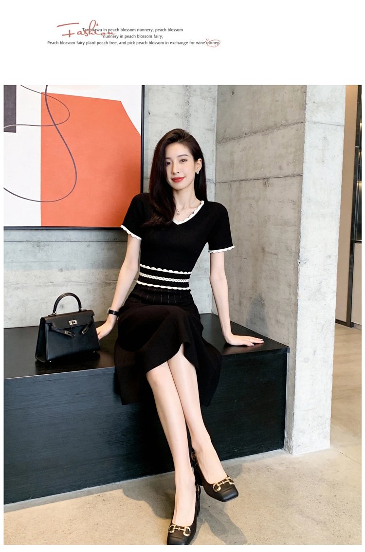skirt Summer new French Hepburn style small black dress