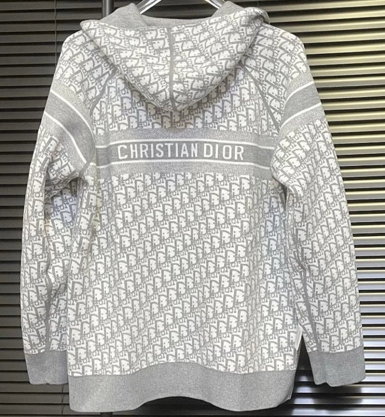 DIOR Light Luxury Full Print Spring and Autumn Jacket, Unisex Trendy Brand Cardigan and Hooded Jacket