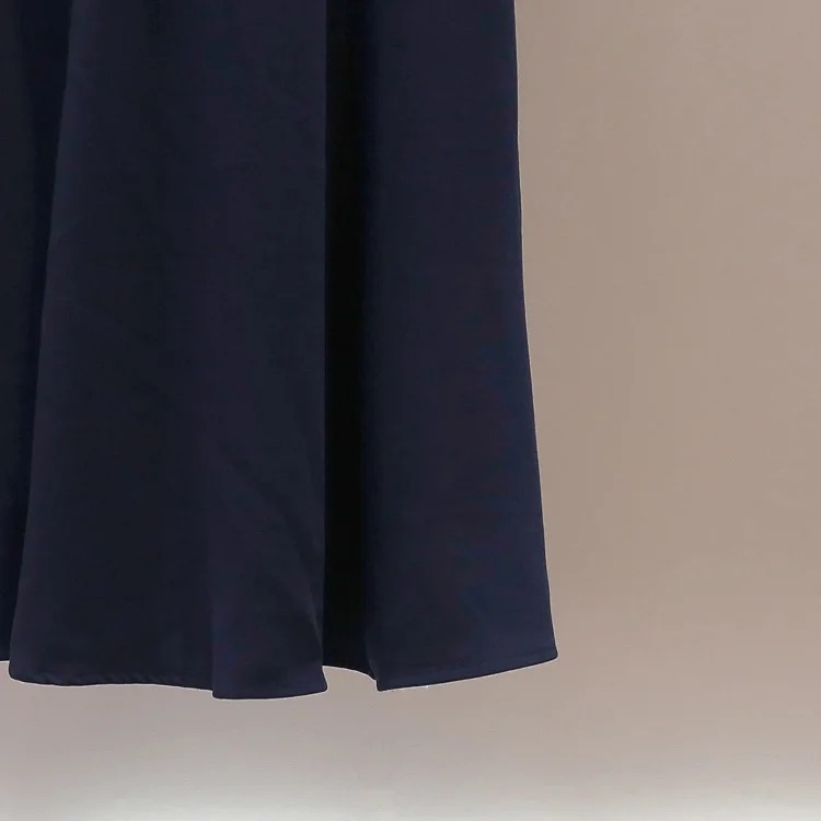 SP's new summer style French rich lady's pleated stand-up collar vest fake two-piece long waist dress for women