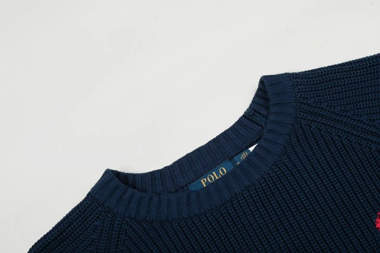 Ralph Lauren's new round neck embroidered knitted sweater
