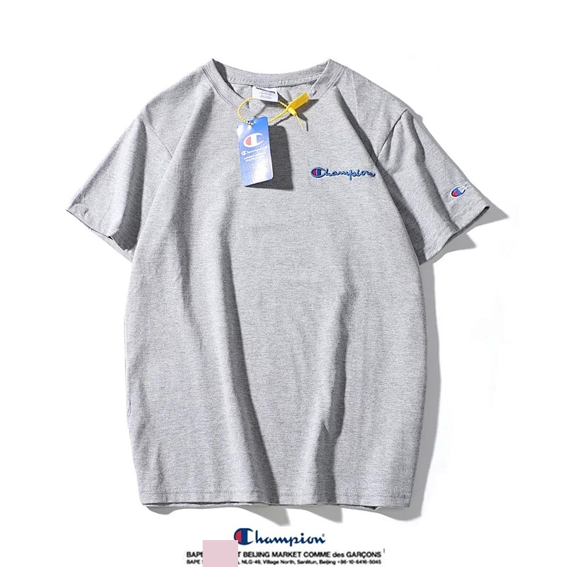 Champion small label pure cotton round neck short sleeved T-shirt