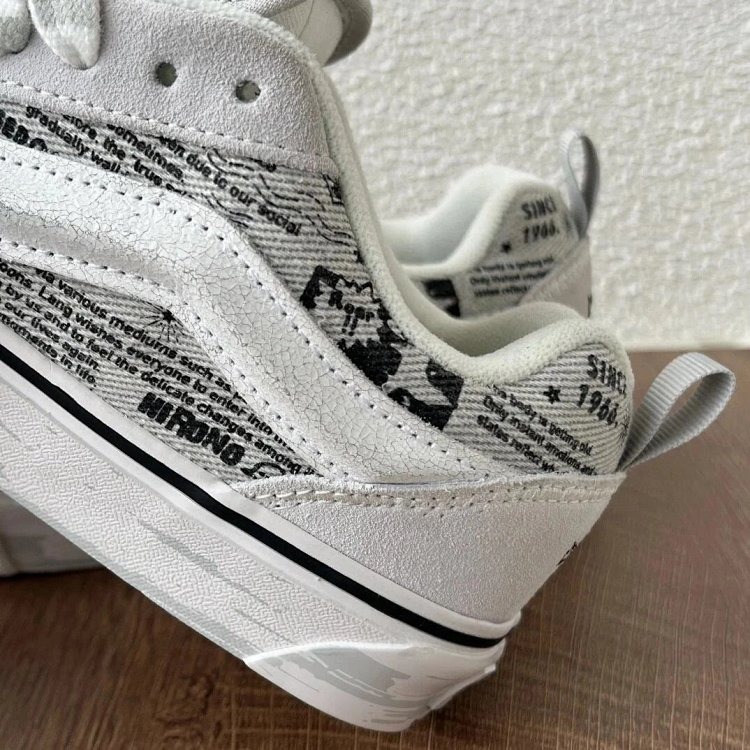 VANS Bubble Matt Ono Co branded Grey White Graffiti Casual Canvas Shoes