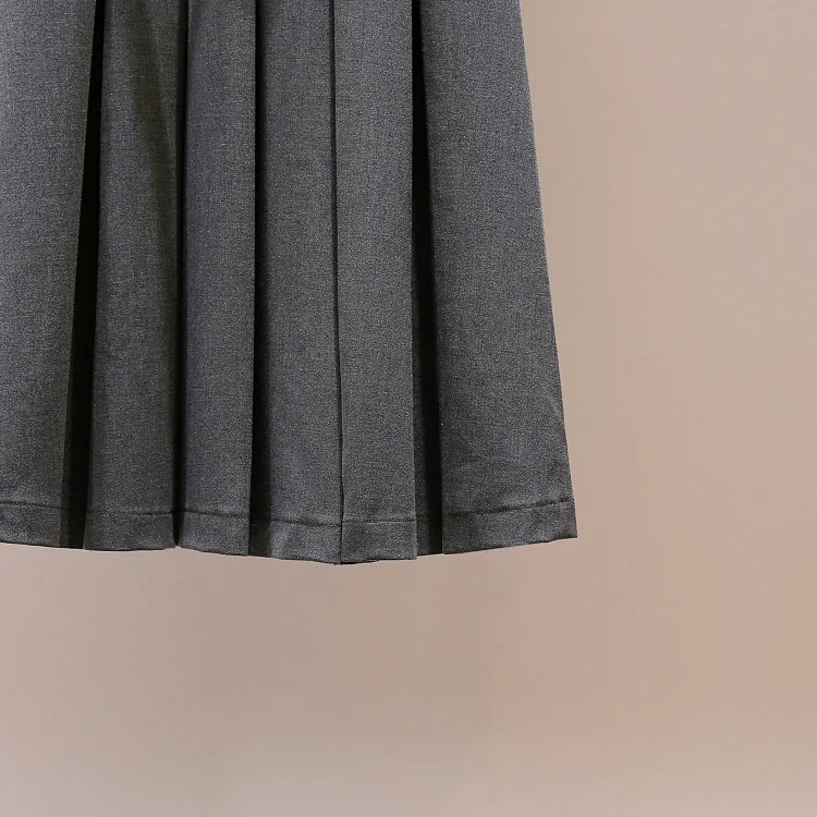 SP's new summer style French casual style celebrity lapel A-line waist slimming long vest pleated dress