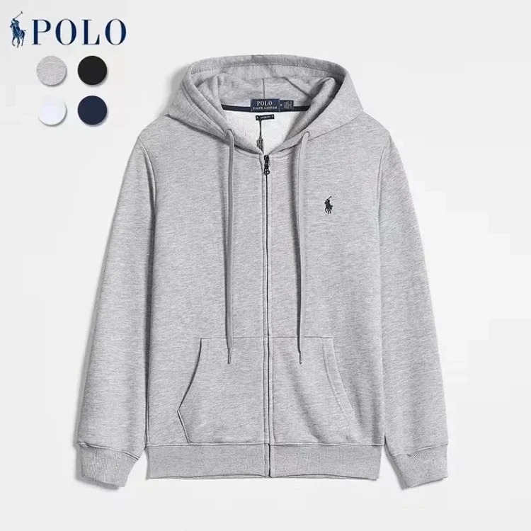 Zipper pullover embroidered sweatshirt and sweatpants TOP