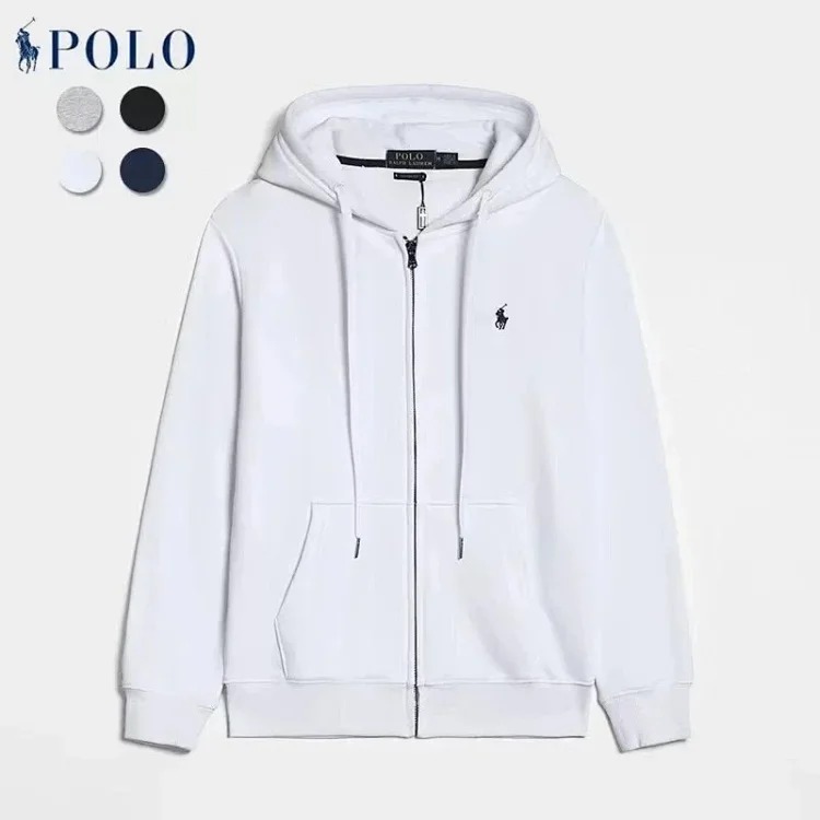 Zipper pullover embroidered sweatshirt and sweatpants TOP