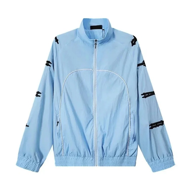 Jacket suit embroidered letter zipper windbreaker