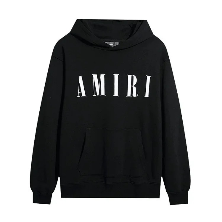 AM sweatshirt IRI cracked letter logo splashed ink and paint graffiti hoodie couple jacket sweatshirt for men and women