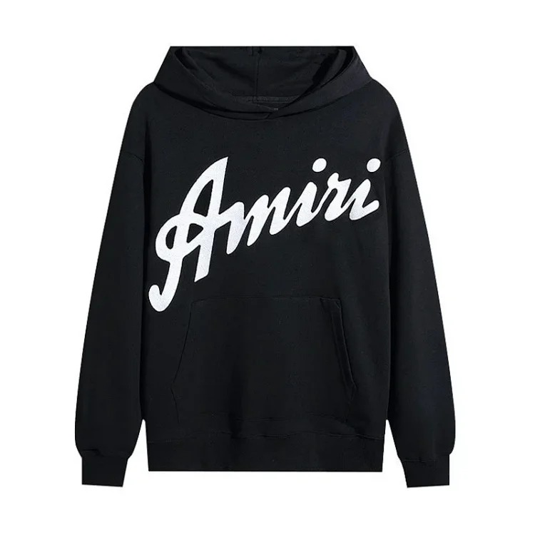 AM sweatshirt IRI cracked letter logo splashed ink and paint graffiti hoodie couple jacket sweatshirt for men and women