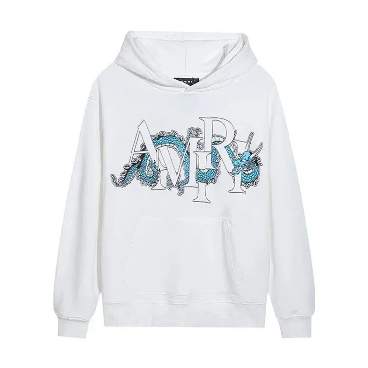 AM sweatshirt IRI cracked letter logo splashed ink and paint graffiti hoodie couple jacket sweatshirt for men and women