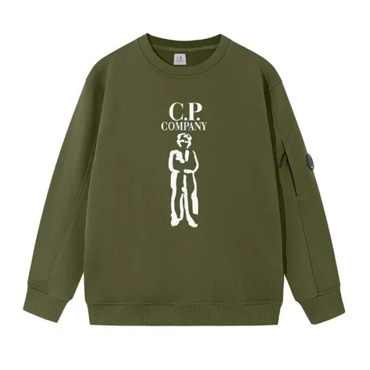 Casual loose round neck lens pullover sweatshirt