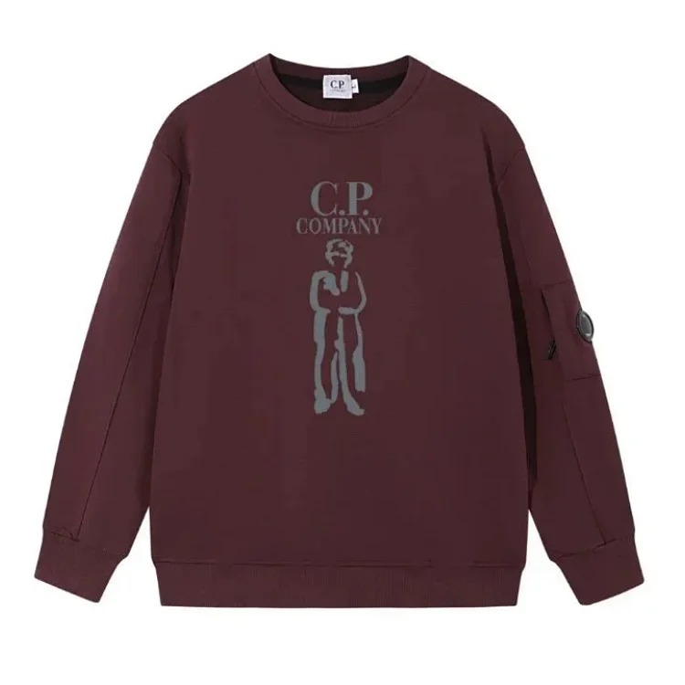 Casual loose round neck lens pullover sweatshirt