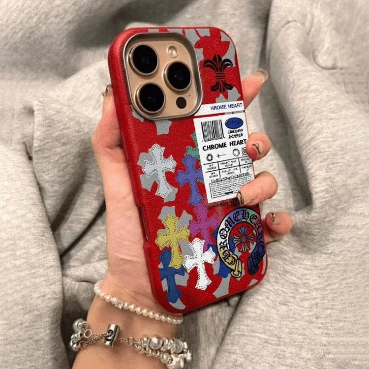 CH Colorful Cross Metal Frame Phone Case