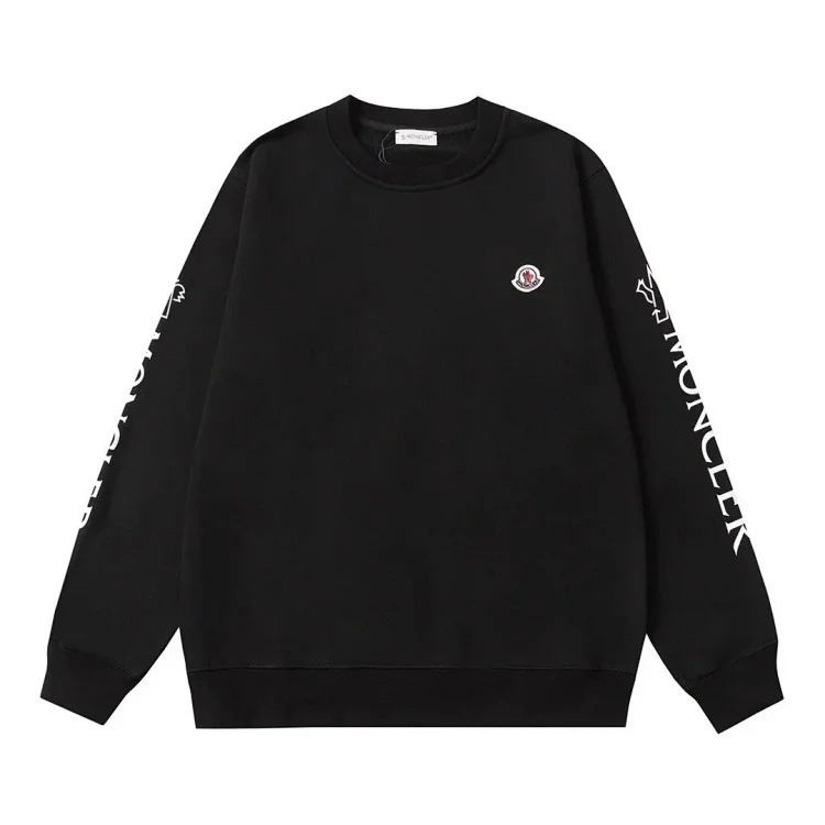 Autumn and winter new European and American original M Mengjia LOGO men's and women's round neck fashionable velvet thickened Chinese cotton long-sleeved sweatshirt