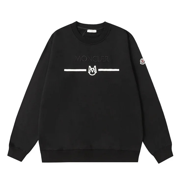 Autumn and winter new European and American original M Mengjia LOGO men's and women's round neck fashionable velvet thickened Chinese cotton long-sleeved sweatshirt
