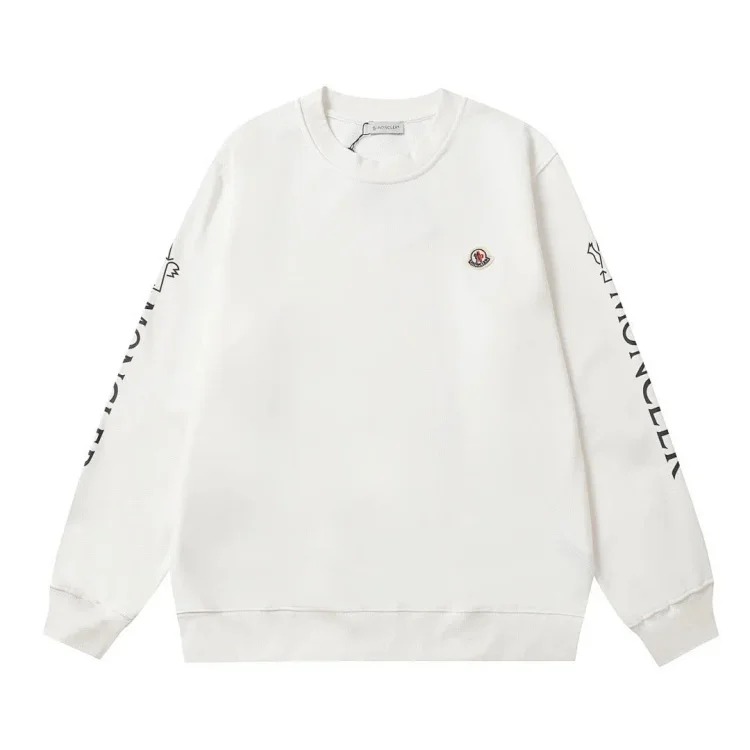 Autumn and winter new European and American original M Mengjia LOGO men's and women's round neck fashionable velvet thickened Chinese cotton long-sleeved sweatshirt
