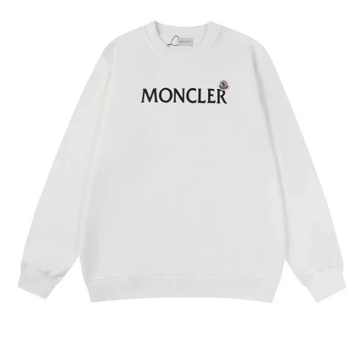 Autumn and winter new European and American original M Mengjia LOGO men's and women's round neck fashionable velvet thickened Chinese cotton long-sleeved sweatshirt