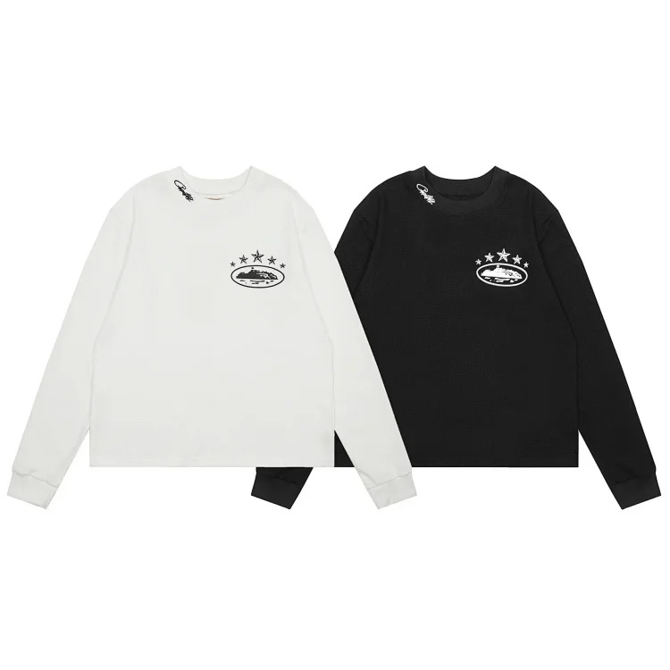 Cross-border foreign trade Corteiz Alcatraz waffle long-sleeved T-shirt 5th anniversary casual and versatile American couple trend
