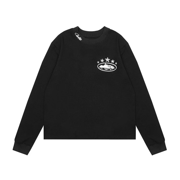 Cross-border foreign trade Corteiz Alcatraz waffle long-sleeved T-shirt 5th anniversary casual and versatile American couple trend