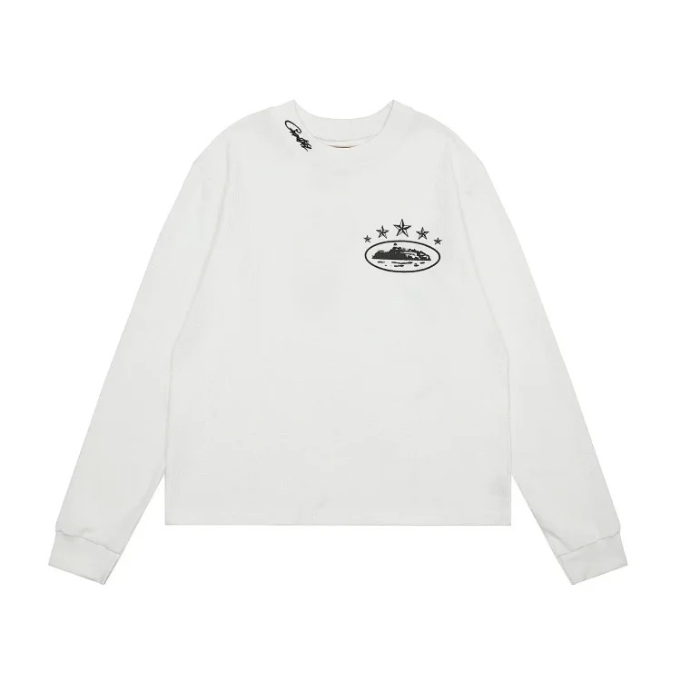 Cross-border foreign trade Corteiz Alcatraz waffle long-sleeved T-shirt 5th anniversary casual and versatile American couple trend