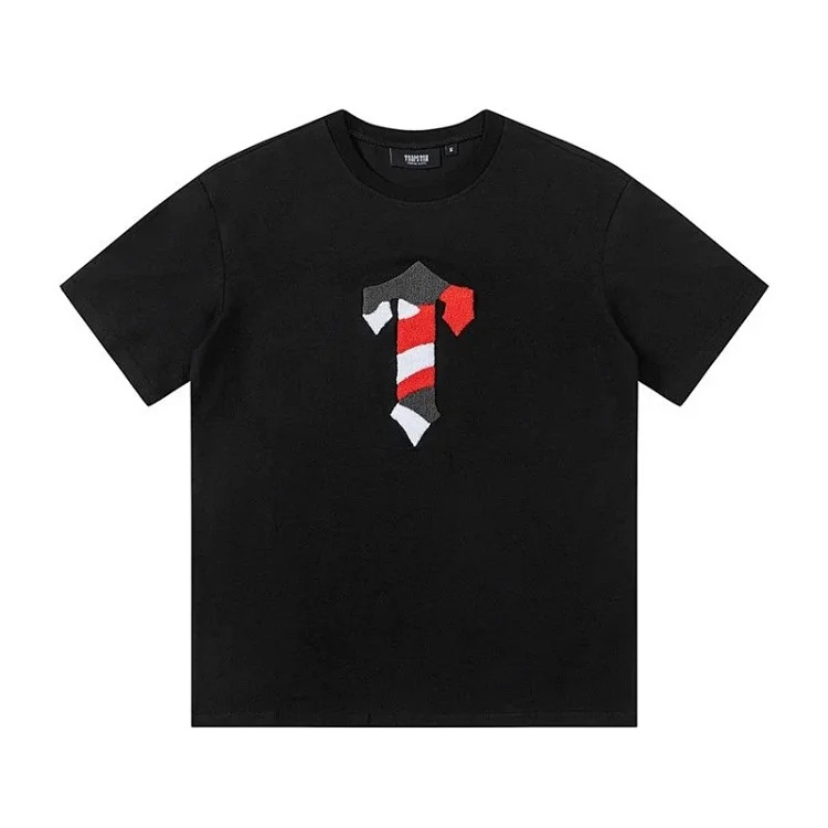 T a p rainbow letter gradient towel embroidered short-sleeved T-shirt