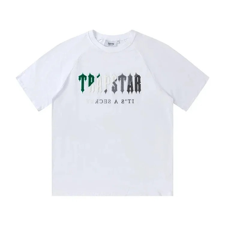 T a p rainbow letter gradient towel embroidered short-sleeved T-shirt
