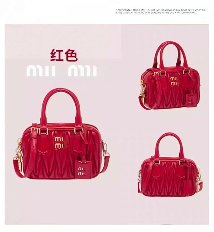 Miu Miu Miumiu Retro Leather Crossbody Bag