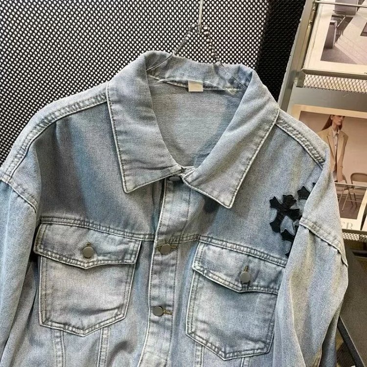 Chrome Hearts Light Luxury Cowboy Printed Coat Spring and Autumn Unisex Trendy Brand Men