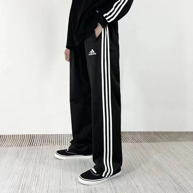 Adidas Classic Sports Clover Three Bar Men's and Women's New Embroidered Sports Pants