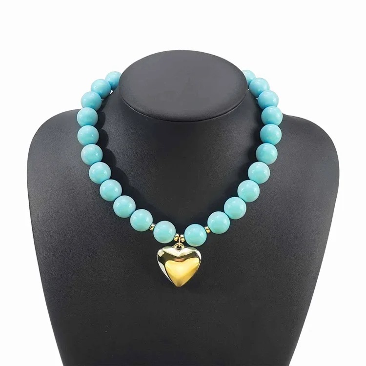 Fashion Pearl Heart Necklace B3767