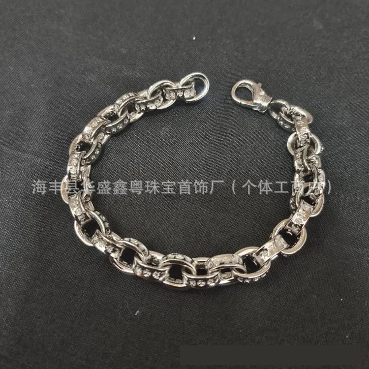 Chrome Hearts Vintage Unisex Couple Silver Bracelet