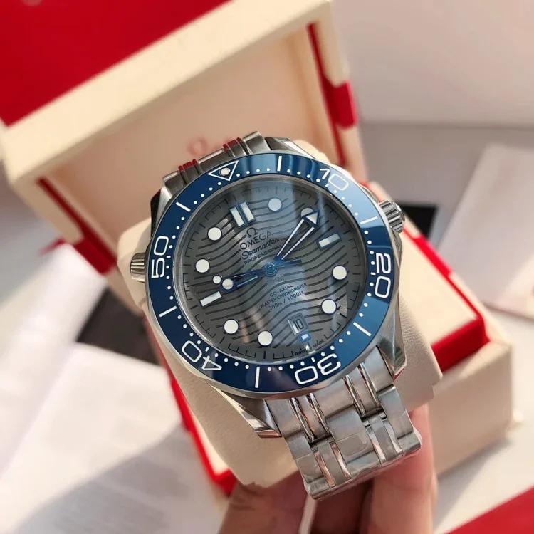 DX184 watch luminous birthday gift watch sports watch mechanical watch Omega men's watch mechanical waterproof calendar waterproof watch steel band watch