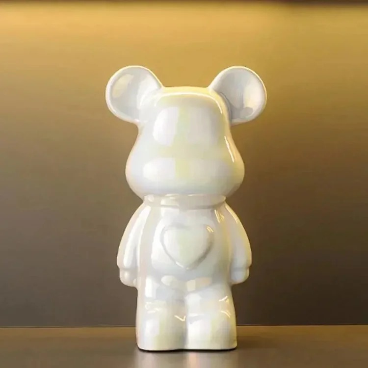 Light luxury TV cabinet cartoon Internet celebrity violent bear ornaments building block bear living room large floor-standing 387