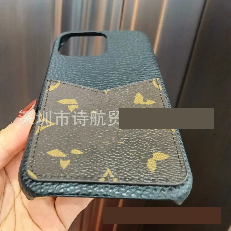 The new model is suitable for Apple series retro high-end luxury mobile phone case, simple plug-in card, popular protective case