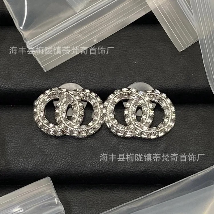 Chanel New Classic Pearl Rhinestone Earrings