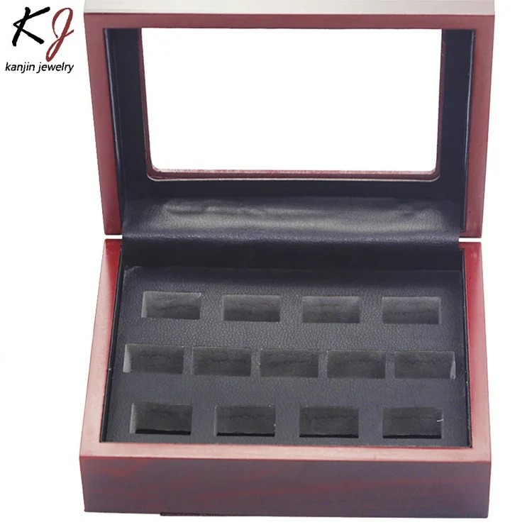 Jewelry Box Packaging Wooden Box Porous Champion Ring Set Box Ring Jewelry Box Wholesale Factory Direct Sales