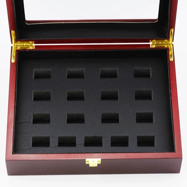 Jewelry Box Packaging Wooden Box Porous Champion Ring Set Box Ring Jewelry Box Wholesale Factory Direct Sales