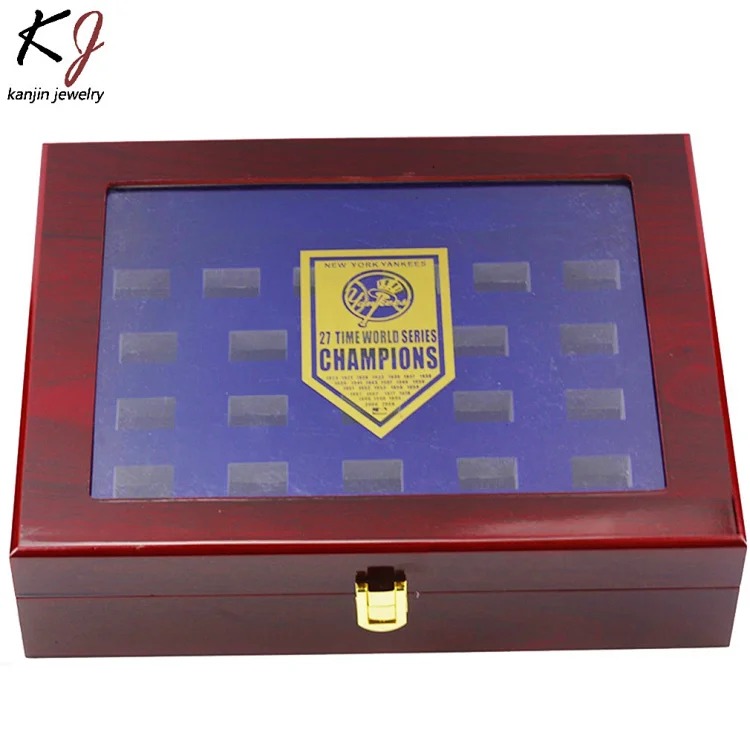 Jewelry Box Packaging Wooden Box Porous Champion Ring Set Box Ring Jewelry Box Wholesale Factory Direct Sales