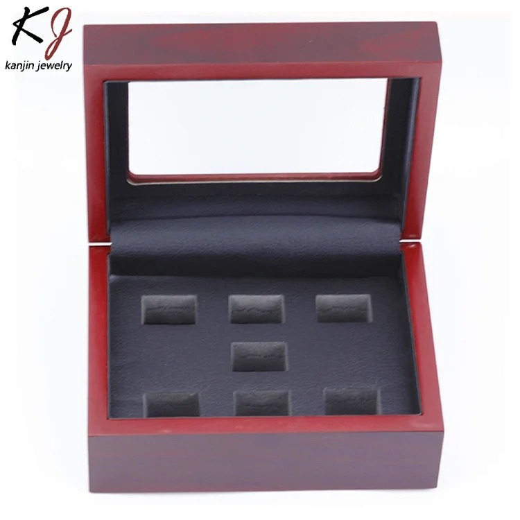Jewelry Box Packaging Wooden Box Porous Champion Ring Set Box Ring Jewelry Box Wholesale Factory Direct Sales