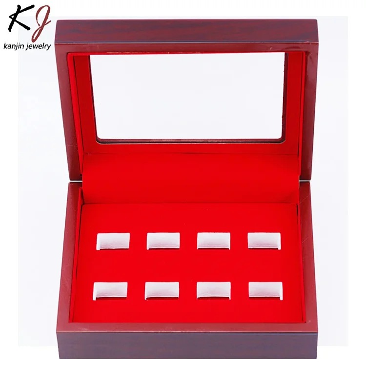 Jewelry Box Packaging Wooden Box Porous Champion Ring Set Box Ring Jewelry Box Wholesale Factory Direct Sales
