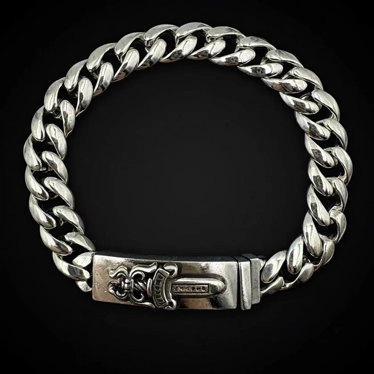 Chrome Hearts Vintage Unisex Silver Bracelet